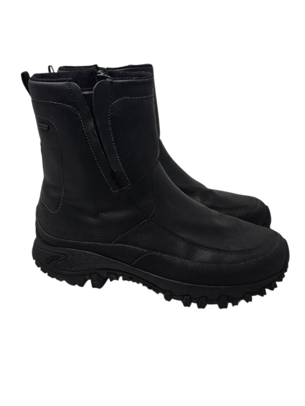 Merrell Shiver Zip Waterproof Winter Boots Black Leather Vibram Men’s 13